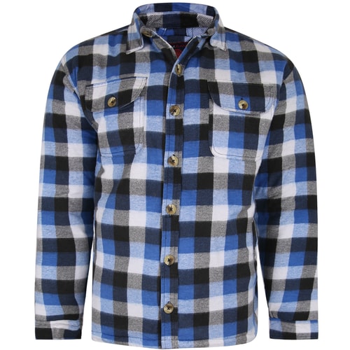 KAM Sherpa Flanellhemd Marineblau